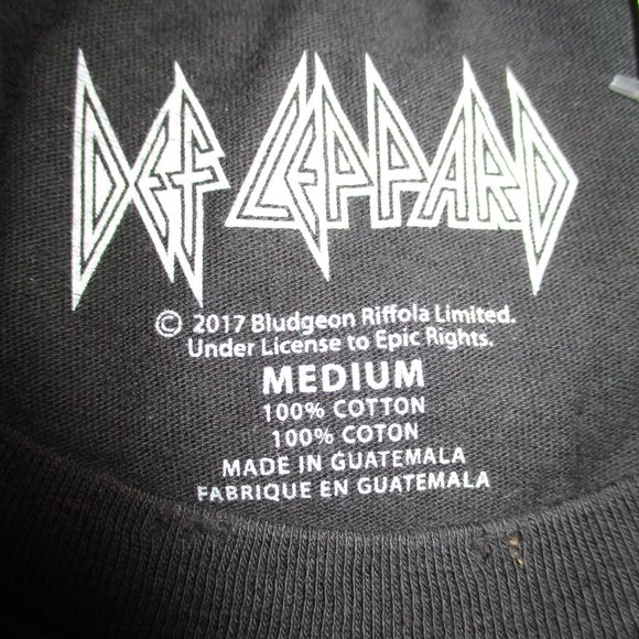 Def Leppard NEW Gap Woman Medium Gray Yellow Red Short Sleeve Band Shirt - Picture 9 of 10